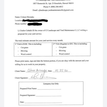 CJ Landscape and Yard Maintenance - Contract - Landscaping Near Me - Honolulu, Hawaii