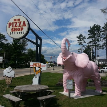 Mio Pizza Shop - Can we please talk about the pink elephant in the front yard? - Pizza Near Me - Mio, Michigan Mio Pizza Shop - Can we please talk about the pink elephant in the front yard? - Pizza Near Me - Mio, Michigan