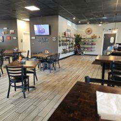 Inside at lunch hour