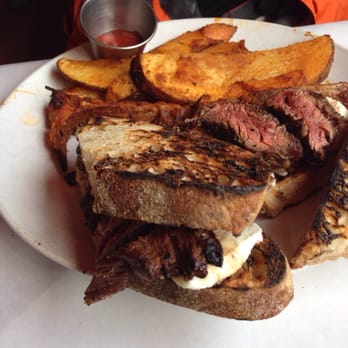 Brick & Fire Bistro - Steak sandwich with fries - Mediterranean Near Me - Eureka, California