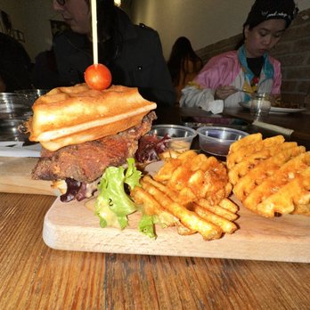 Hide Out Cafe - Chicken Waffle Sandwich - Cafes Near Me - Rowland Heights, California