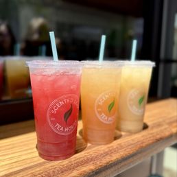 Fruit bomb, mango sunrise, fruity Thai tea