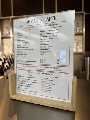 Menu photo 2 Armani Cafe Costa Mesa, CA Menu photo 2 Armani Cafe Costa Mesa, CA