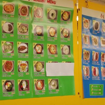 Omart - Korean food menu to left; Chinese food Korean style to the right - International Grocery Near Me - Killeen, Texas