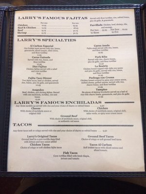 Menu photo 5 Larry's Original Mexican Restaurant Richmond, TX Menu photo 5 Larry's Original Mexican Restaurant Richmond, TX
