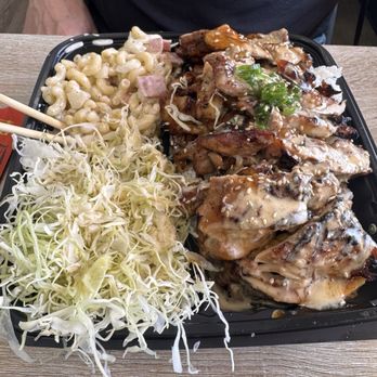 Mimi Teriyaki - Tacoma - Garlic AF Chicken plate with Cabbage Salad and Mac Salad - Japanese Near Me - Tacoma, Washington Mimi Teriyaki - Tacoma - Garlic AF Chicken plate with Cabbage Salad and Mac Salad - Japanese Near Me - Tacoma, Washington