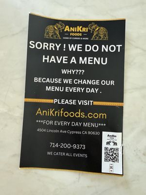Menu photo 1 AniKri Foods Cypress, CA Menu photo 1 AniKri Foods Cypress, CA