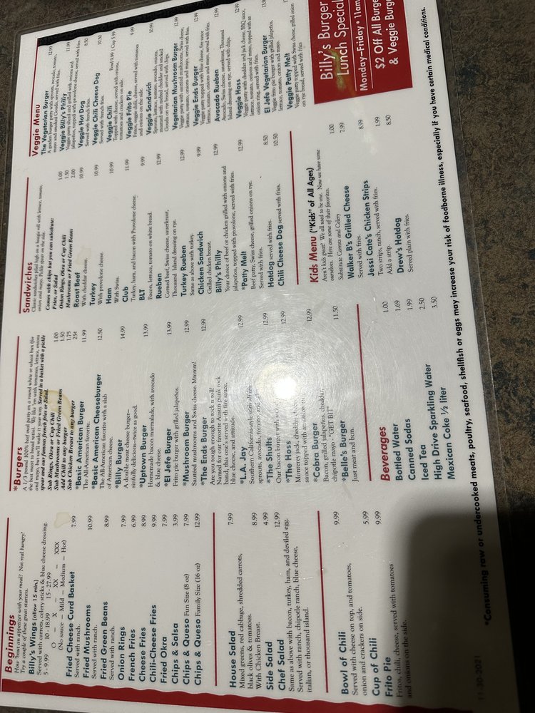 Billy's on Burnet