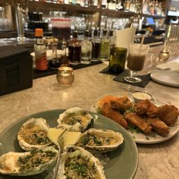 Baked oysters and wings 10/10