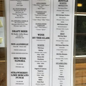 Cilantro on the Lake - Wine & drink menu - Canadian (New) Near Me - Field, British Columbia