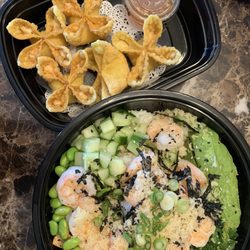 Ninja Ramen Poke Bowl - Lobster rangoons and poke Togo