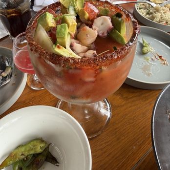 Lalo Urban Kitchen - Seafood Ceviche : Shrimp cooked in lemon, Octopus, and scallops - Asian Fusion Near Me - Corona, California