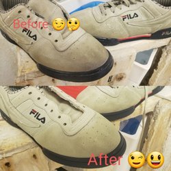 Best price dry cleaning - We cleaned shoes Befor and after.