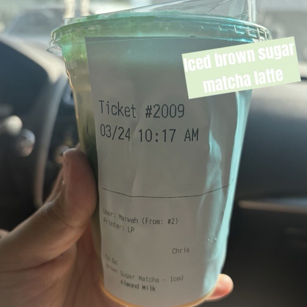 Brown sugar matcha latte