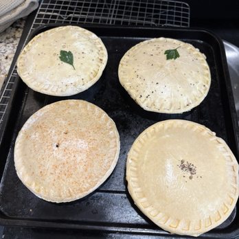 Pop Pie - Top row chicken. Bottom left - red chile pork and bottom right steak and ale before baking. - Bakeries Near Me - San Diego, California Pop Pie - Top row chicken. Bottom left - red chile pork and bottom right steak and ale before baking. - Bakeries Near Me - San Diego, California