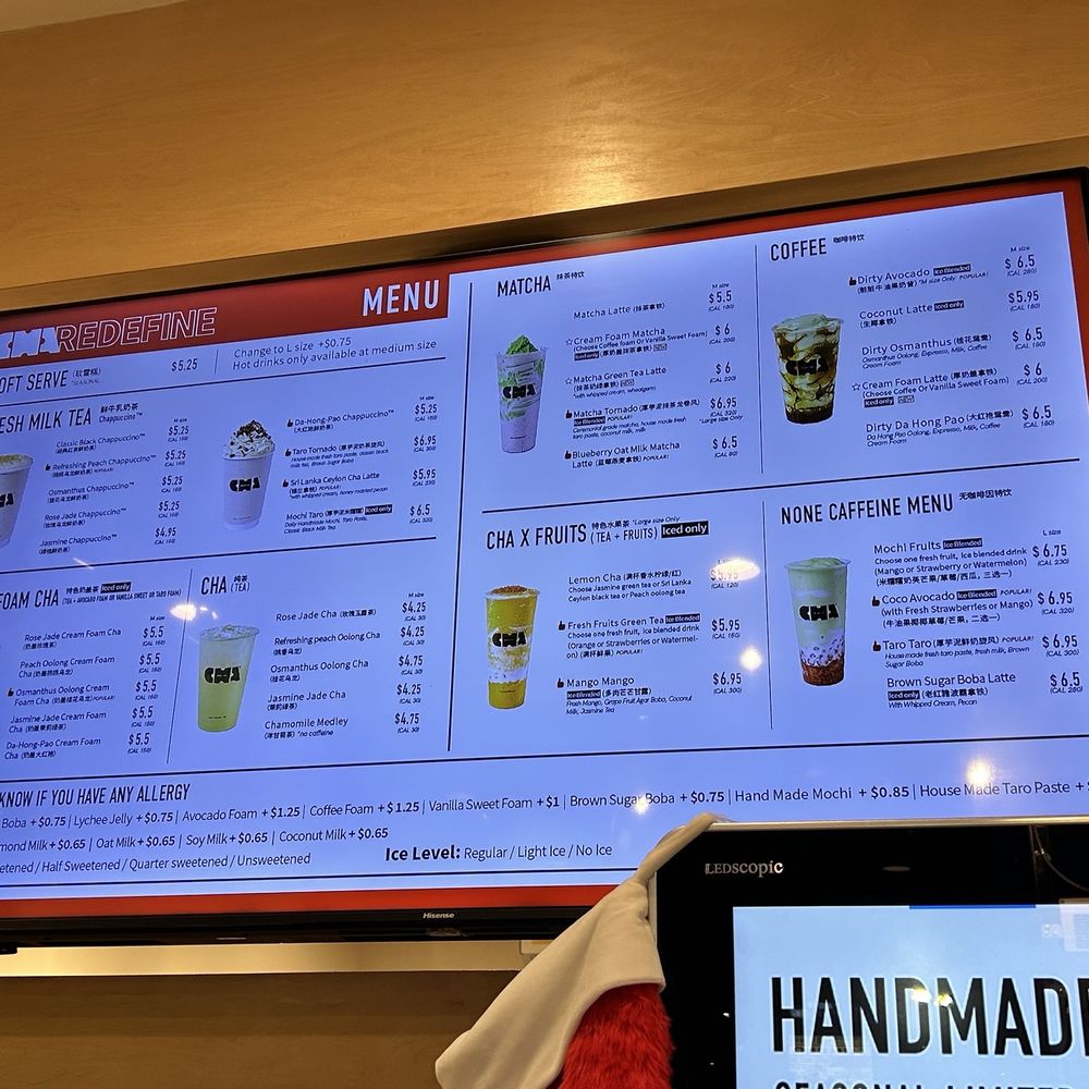 Cha Redefine - Menu 12/2024 - Tea Rooms Near Me - Rowland Heights , California