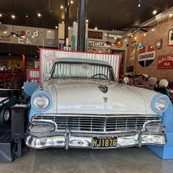 Jake's Texas Tea House - a classic car in the garage - American Near Me - Waco, Texas Jake's Texas Tea House - a classic car in the garage - American Near Me - Waco, Texas