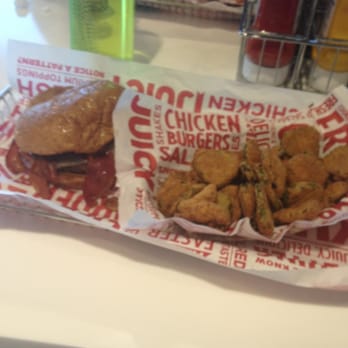 Smashburger - Bbq cheddar bacon burger and fried pickles - Burgers Near Me - New Hyde Park, New York Smashburger - Bbq cheddar bacon burger and fried pickles - Burgers Near Me - New Hyde Park, New York