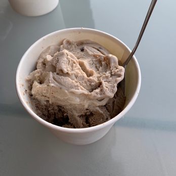 The Good Scoop - Here we have a double scoop.The Elvis which is banana , peanut butter and chocolate and amazing coffee cookies and cream - Ice Cream & Frozen Yogurt Near Me - Dixon, California