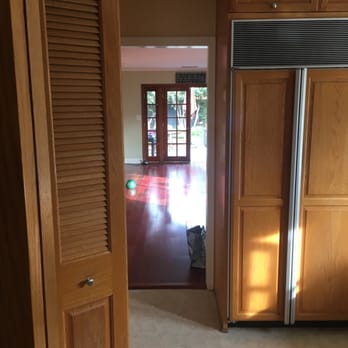 Quality First Builders Inc. - Before - Doorway to the family room and french doors to back yard (replaced). - General Contractors Near Me - Sherman Oaks,, California
