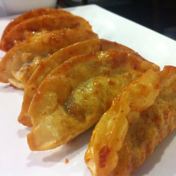 Bonchon Sunnyvale - Gyoza in spicy sauce. I liked them a lot. - Chicken Wings Near Me - Sunnyvale, California