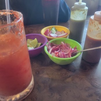La Jalisciense - Michelada and the amazing taco condiments. Hands down the best Mexican place in North Augusta. #authentico - Mexican Near Me - North Augusta, South Carolina