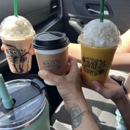 Pistachio latte, mint mocha, mango smoothie Pistachio latte, mint mocha, mango smoothie
