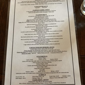 Artisan Park Club - Lunch menu - Cafes Near Me - Celebration, Florida