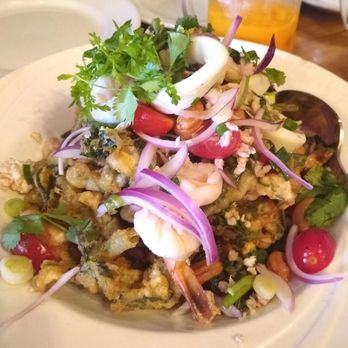 Ayada Thai - Watercress salad; more than enough for 4 of us before our entrees. Tasty, crispy, delic!!!! - Thai Near Me - Elmhurst, New York Ayada Thai - Watercress salad; more than enough for 4 of us before our entrees. Tasty, crispy, delic!!!! - Thai Near Me - Elmhurst, New York