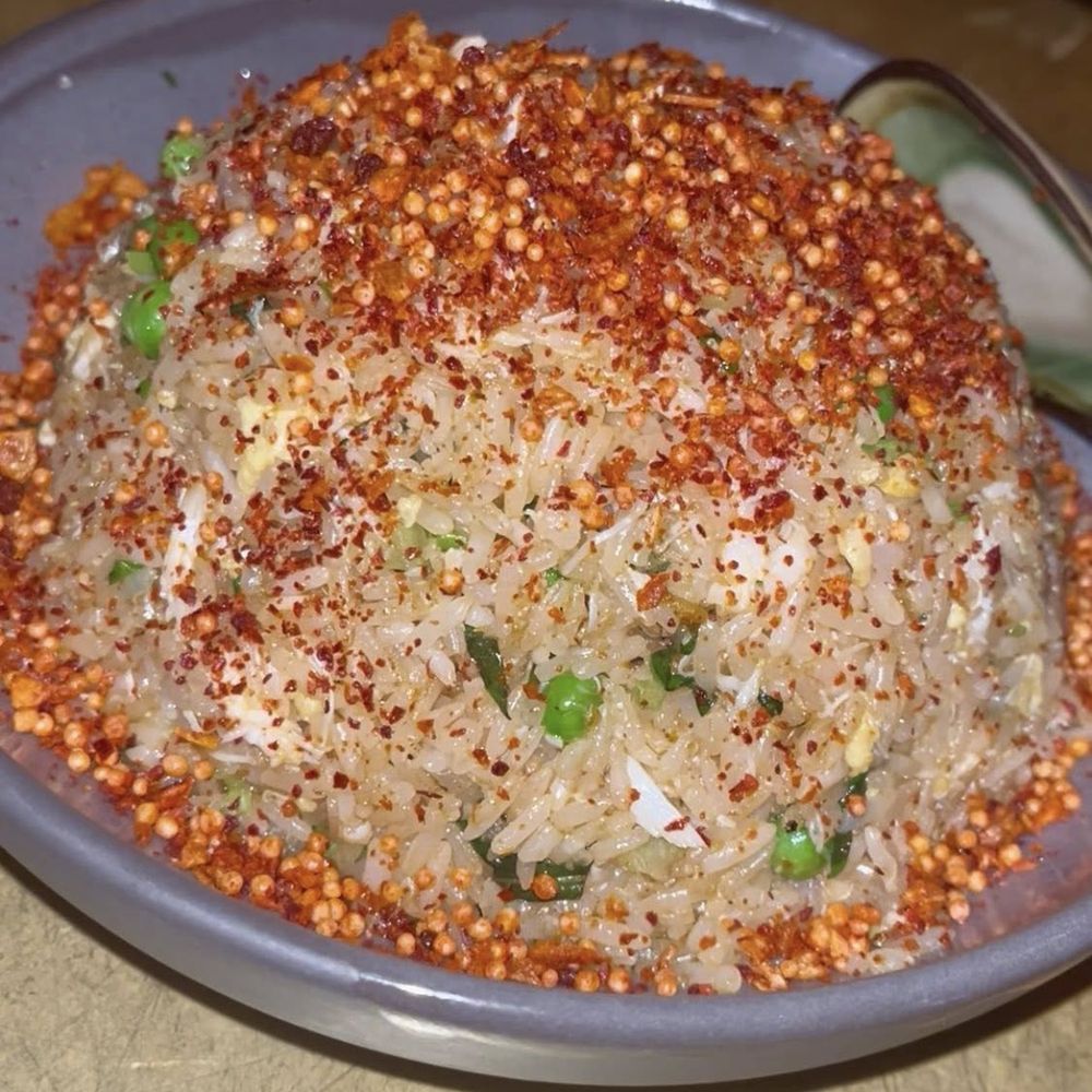 The Tyger - Singaporean Chili Crab Fried Rice. $28. Looks nice with good rice, but barely any crab flavor. Ehh - Cocktail Bars Near Me - New York, New York The Tyger - Singaporean Chili Crab Fried Rice. $28. Looks nice with good rice, but barely any crab flavor. Ehh - Cocktail Bars Near Me - New York, New York