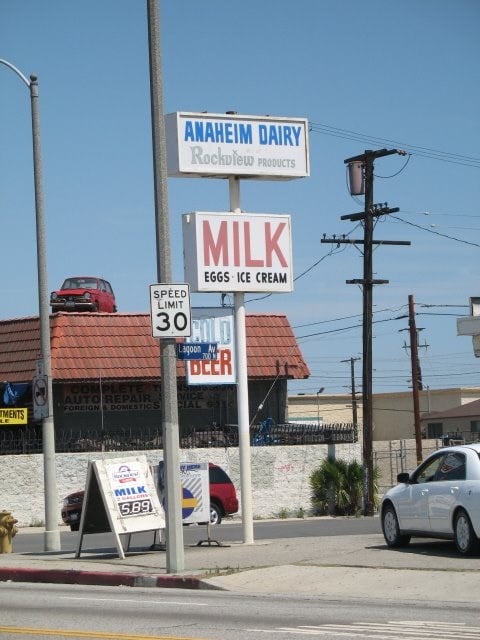 Anaheim Drive-In Dairy Logo