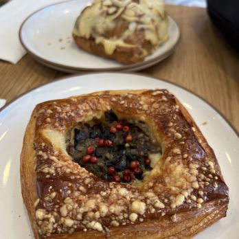 Juniper - mushroom danish and almond croissant - Coffee & Tea Near Me - San Francisco, California Juniper - mushroom danish and almond croissant - Coffee & Tea Near Me - San Francisco, California