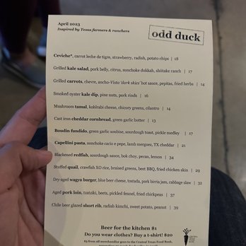 Odd Duck - Menu - American Near Me - Austin, Texas Odd Duck - Menu - American Near Me - Austin, Texas