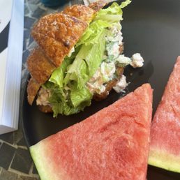 Tuna salad on croissant. Sandwiches on croissants are one of the main menu items I've missed being able to eat. It was so good!
