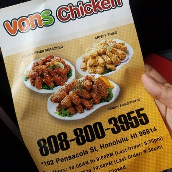 Vons Chicken - Korean Near Me - Honolulu, Hawaii Vons Chicken - Korean Near Me - Honolulu, Hawaii