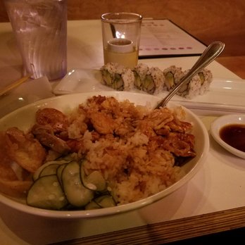 Lucky Robot Restaurant - Chicken teriyaki with white rice and the California roll - Sushi Bars Near Me - Austin, Texas Lucky Robot Restaurant - Chicken teriyaki with white rice and the California roll - Sushi Bars Near Me - Austin, Texas