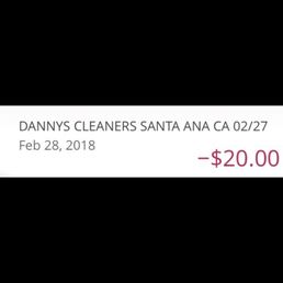 How much I was charged for three items of clothing.