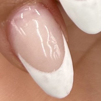 Art nails - French tip not done well. - Nail Salons Near Me - Santa Ana, California