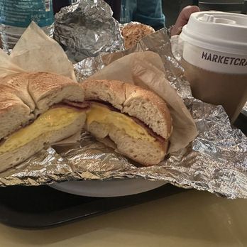 Market Crates - Turkey bacon, egg and cheese on plain Bagel - Sandwiches Near Me - New York, New York