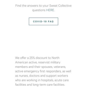 lululemon - Screenshot taken today of the discount for military/first responders/ health care workers - Sports Wear Near Me - Burlingame, California lululemon - Screenshot taken today of the discount for military/first responders/ health care workers - Sports Wear Near Me - Burlingame, California