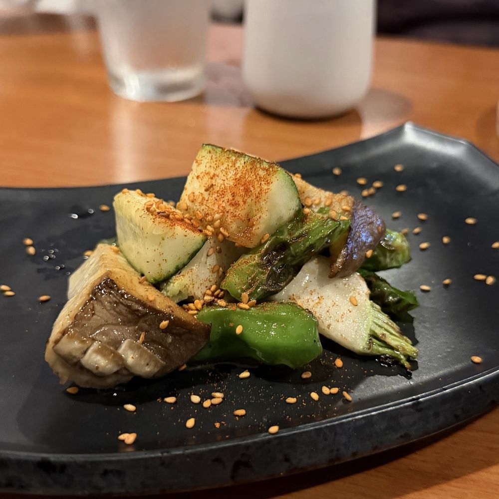 Homareya - Charcoal grilled veggies in an incredible umami filled miso sauce. - Izakaya Near Me - Long Beach, California