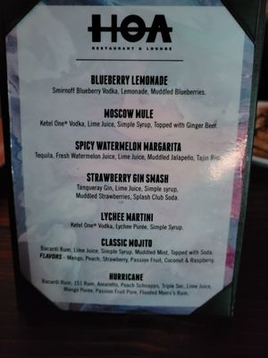 Menu photo 2 HOA restaurant and lounge New York, NY Menu photo 2 HOA restaurant and lounge New York, NY