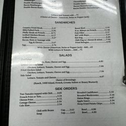 Dave’s Diner - Dave's Diner menu.