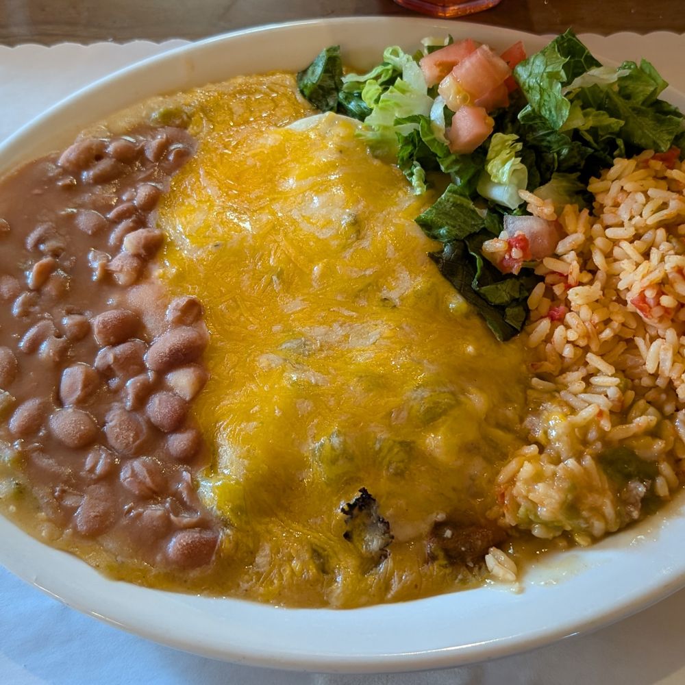 Elk Horn Cafe - Two beef enchiladas, rice, bean - New Mexican Cuisine Near Me - Chama, New Mexico Elk Horn Cafe - Two beef enchiladas, rice, bean - New Mexican Cuisine Near Me - Chama, New Mexico