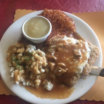 Dreamland Palace German Restaurant - Alpenschnitzel with spaetzel in gravy. - German Near Me - Waterloo, Illinois Dreamland Palace German Restaurant - Alpenschnitzel with spaetzel in gravy. - German Near Me - Waterloo, Illinois