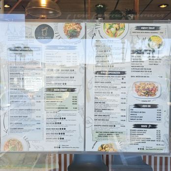 Hug Thai Express - Menu on the outside of the restaurant - Thai Near Me - La Mesa, California