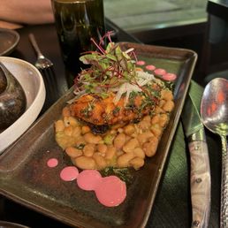Pulpo a la Parrila Grilled octopus, aji panca, chimichurri, beans Pulpo a la Parrila Grilled octopus, aji panca, chimichurri, beans