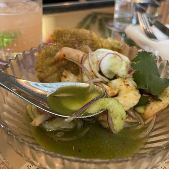 Immigrant Food - SHRIMP CEVICHE VERDE: I've been disappointed more than a few times at other places. Not this time. Immigrant Food knows ceviche! - New American Near Me - Washington, DC, District of Columbia