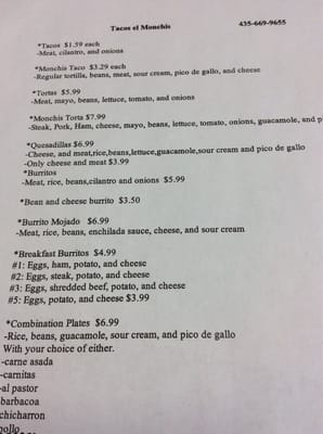 Menu photo 5 Tacos El Monchis Saint George, UT Menu photo 5 Tacos El Monchis Saint George, UT