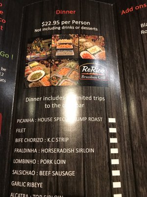 Menu photo 3 ReRico Brazilian Grill Springfield, MO